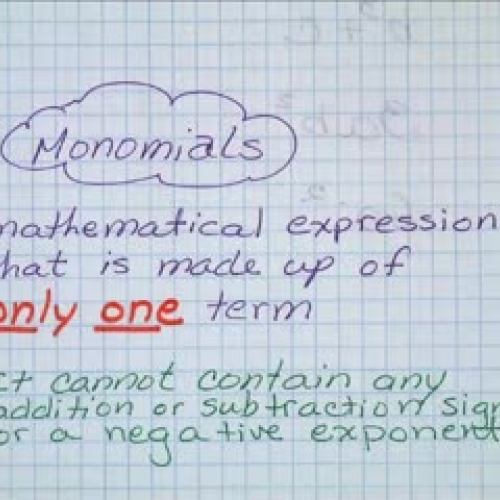 Monomials