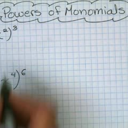Powers of Monomials