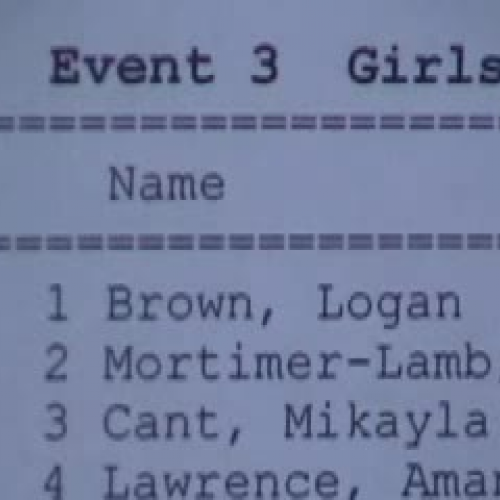 Logan first place!