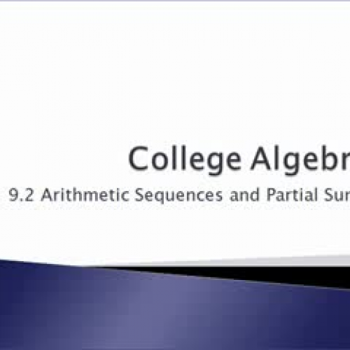 9.2 Arithmetic Sequences