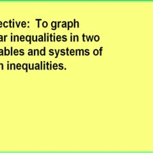 3-7 Graphing Linear Inequalities