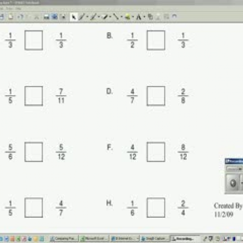 Comparing Fractions Using Benchmarks
