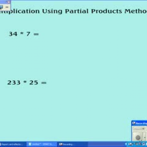 Partial Products w/ Whole Numbers
