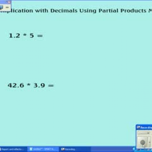 Partial Products with Decimals using estimati