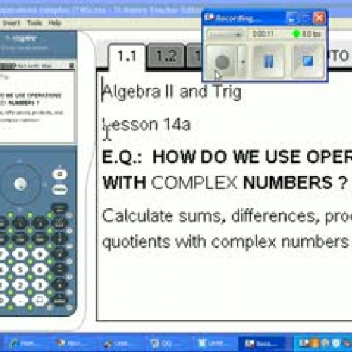Lesson 14 Complex Numbers