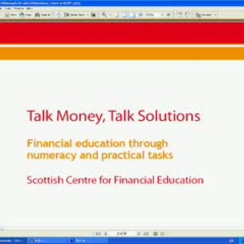 Talk money, talk solutions screencast