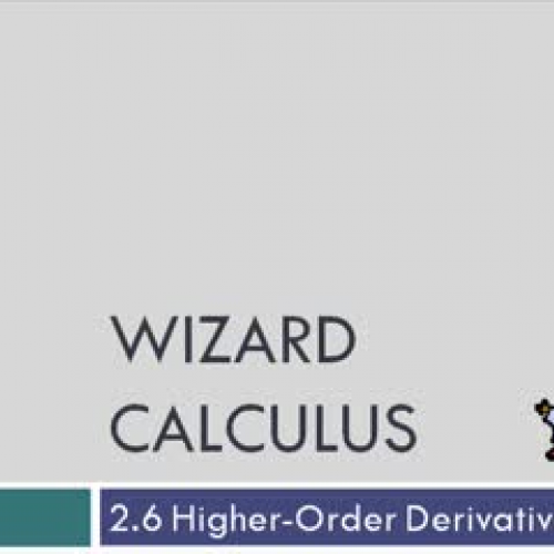 2.6 Higher Order Derivative_Hillman