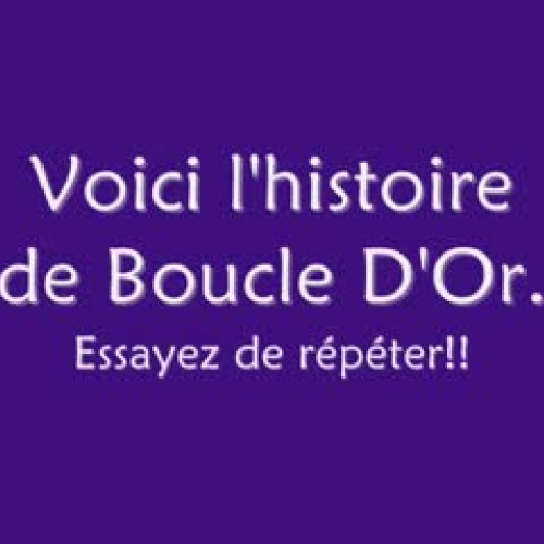 Boucle d'Or de Mademoiselle Matrat