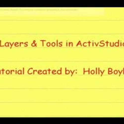 Layers and Tools in ActivStudio
