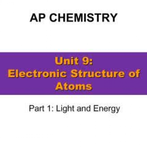 EHS AP Chem Unit 9 part 1