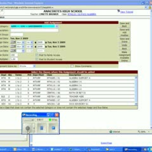 Imputting online tests