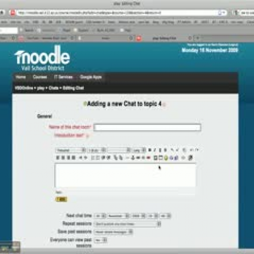 How to add a chat room to moodle