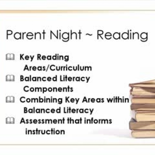Parent Night ~ Reading