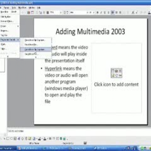 Embed media 2003 PowerPoint