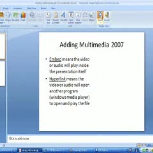 Embed media 2007 PowerPoint