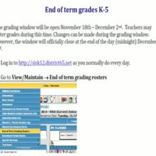 K-5 End of Term Grades