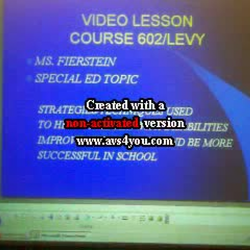 602 Video Lesson/Levy