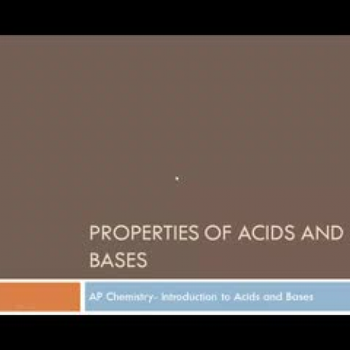 General Properties of Acids and Bases
