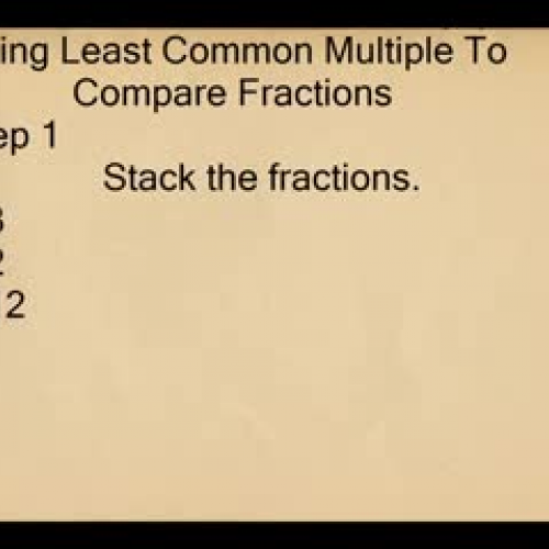 LCM Comparing Fractions