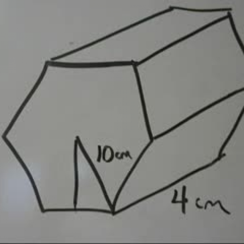 Hexagonal Prism LA and SA height and radius