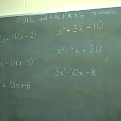 FOIL and FACTORING review