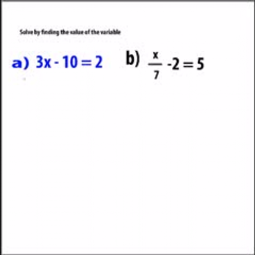 Solving Linear equation
