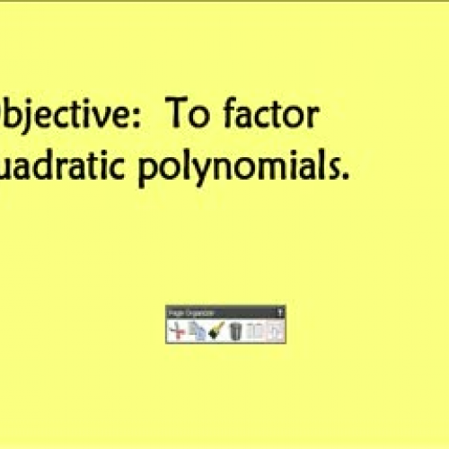 4-6 Factoring Quadratic Polynomials
