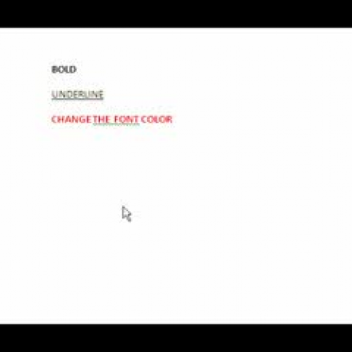 Bold Underline