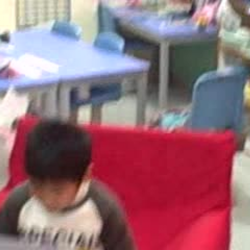 Benny reads a story that he wrote