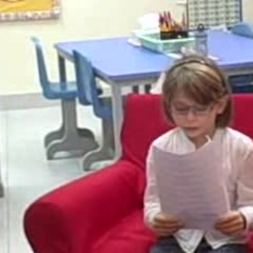Berenice reads a story that she wrote