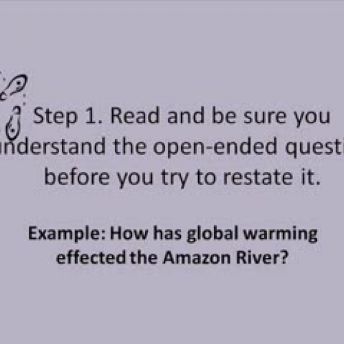 How to Restate and Open Ended Question