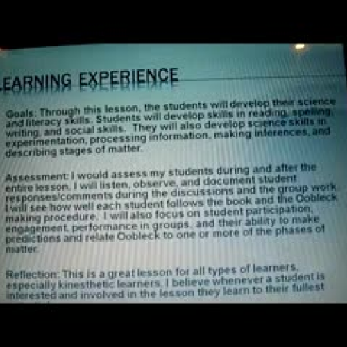 Learning About Matter Through Oobleck