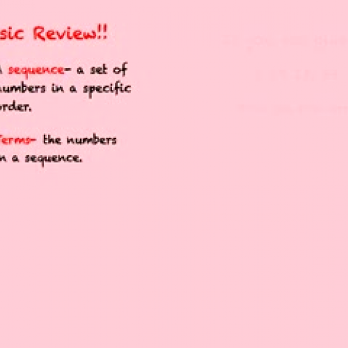 Arithmetic Sequences