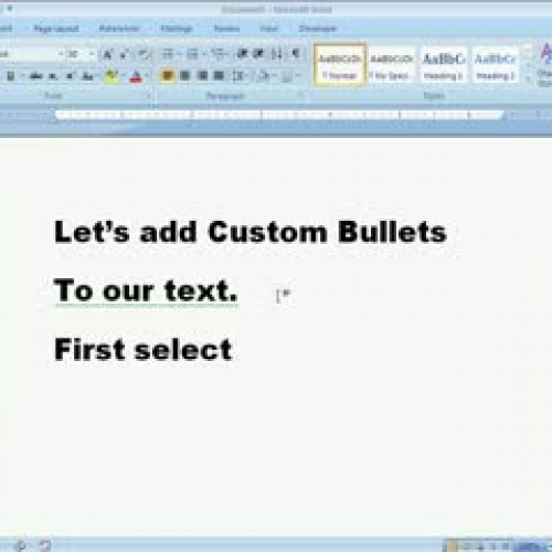 Define Custom Bullets