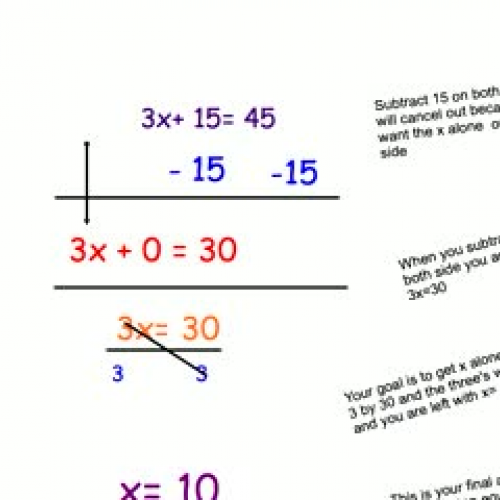 Solving for 2- step equations