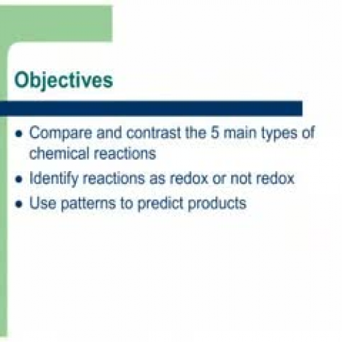 Classes of Chemical Reactions