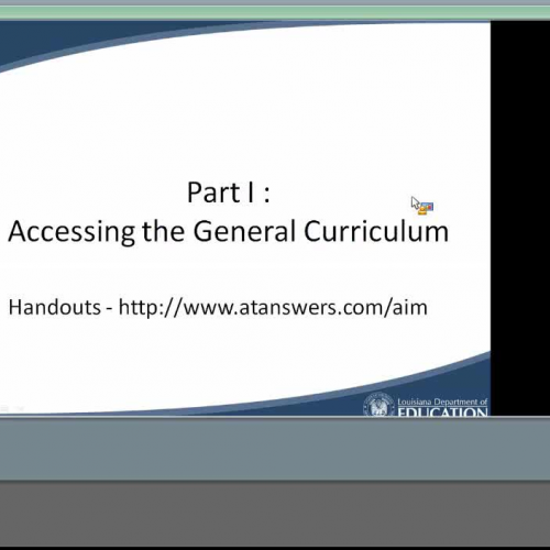 AIM Webinar for Louisiana Teachers 1 of 4