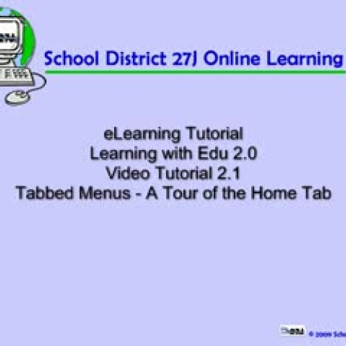 Learner Mod 2.1:  A Tour of the Home Tab