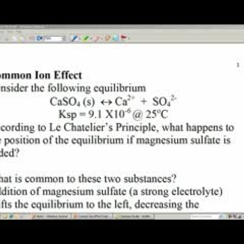 AP- The Common Ion Effect