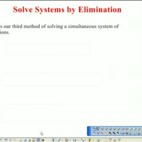 8-4: Solve system by elimination