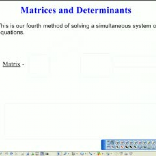 8-5: Matrices &amp; Determinants