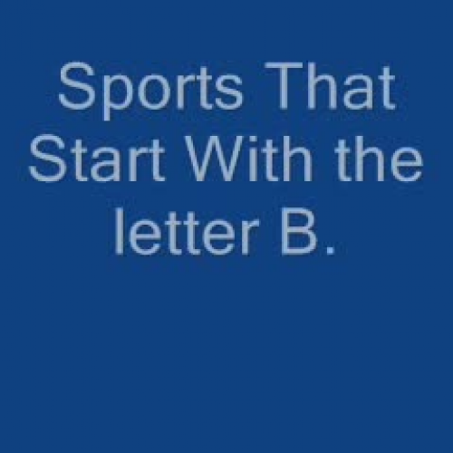 Sports That Start With B