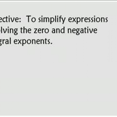 5-2 Negative and Zero Exponents