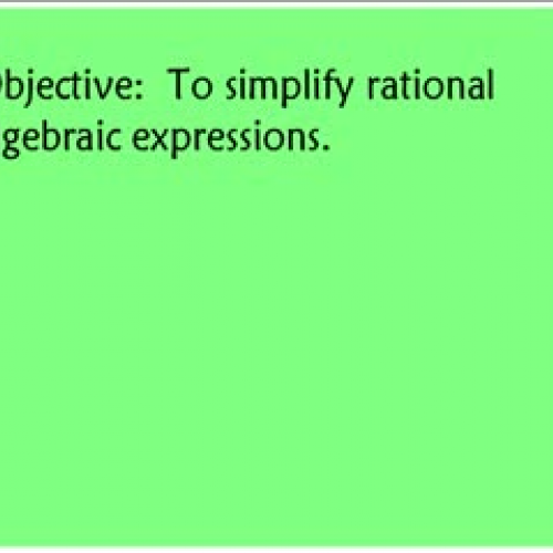 5-4 Rational Algebraic Expressions