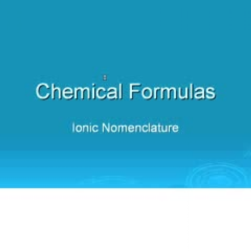 Chemical Nomenclature