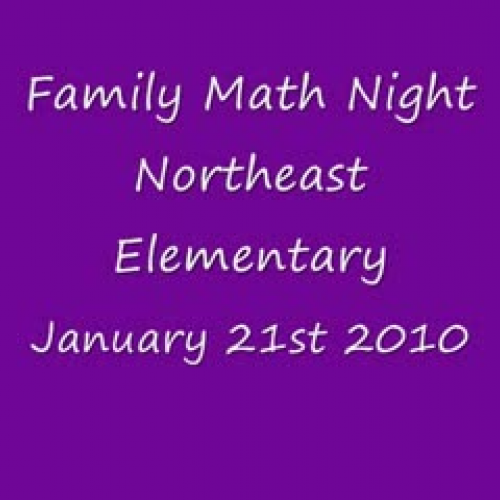 NE Family Math Night