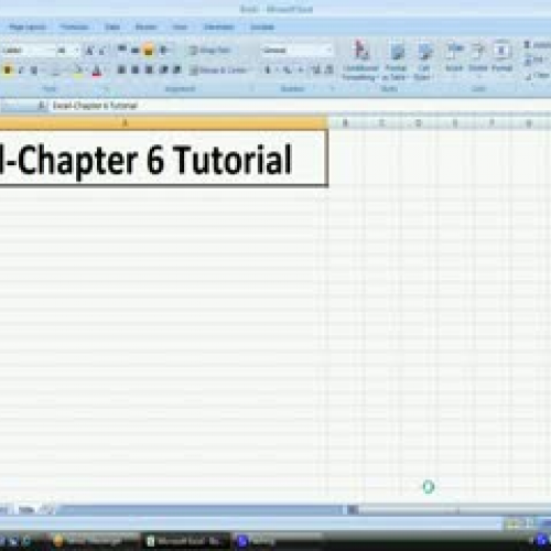 Excel Chapter 6 Tutorial