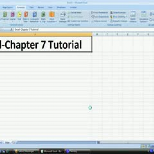 Excel Chapter 7 Tutorial