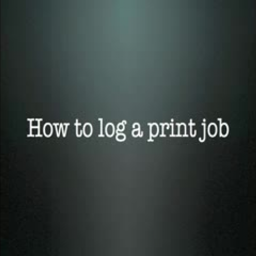 Log a print job