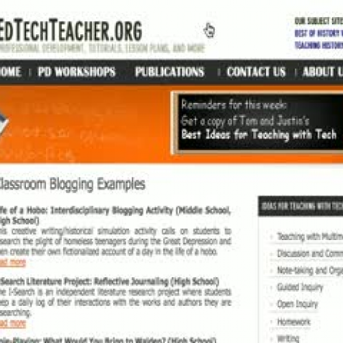 Classroom Blogging Examples -- Part 1